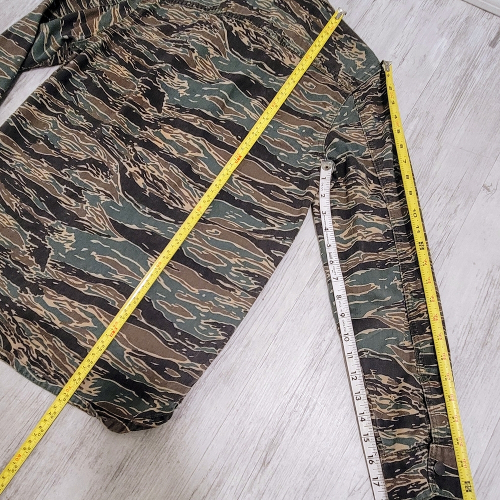 ZARA MAN Camo Denim Full Zip or Button Up Shirt Jacket Long Sleeve Men's S - Picture 13 of 15
